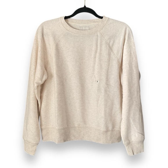 American Eagle Outfitters Tops - American Eagle Oatmeal Cream Terry Cloth Crewneck Sweatshirt Size Small
